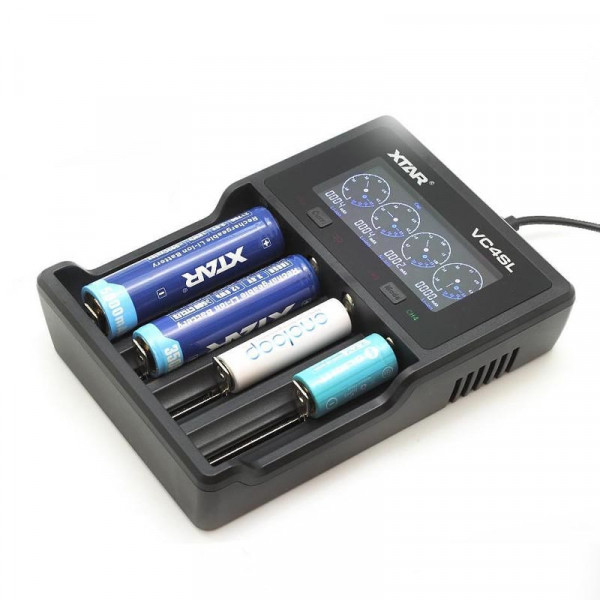 Бързо интелигентно зарядно устройство XTAR VC4SL LCD display,LI-ION,Ni-Mh USB type C QC3.0